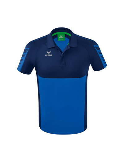 Erima Sport-Polo Six Wings (100% Polyester, schnelltrocknend, angenehmes Tragegefühl) royalblau/navyblau Herren